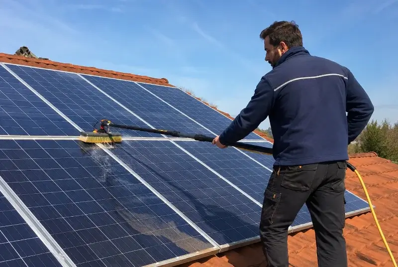 Nettoyage et entretien de panneaux solaires à Estadens